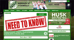 Desktop Screenshot of morkovif-fodbold.dk
