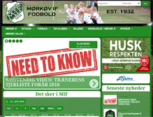 Tablet Screenshot of morkovif-fodbold.dk